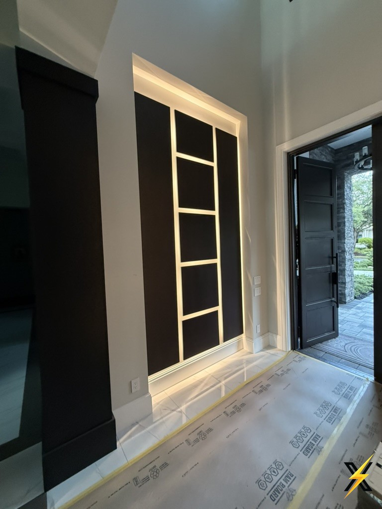 Pared de Acento con LED — Entrada del Hogar