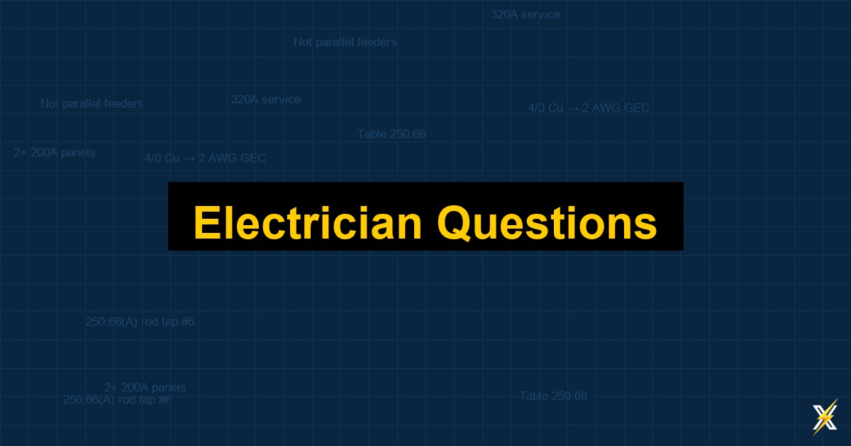 320-Amp Service, Two 200-Amp Panels: GEC Sized on 4/0 or 320-Amp Rating?
