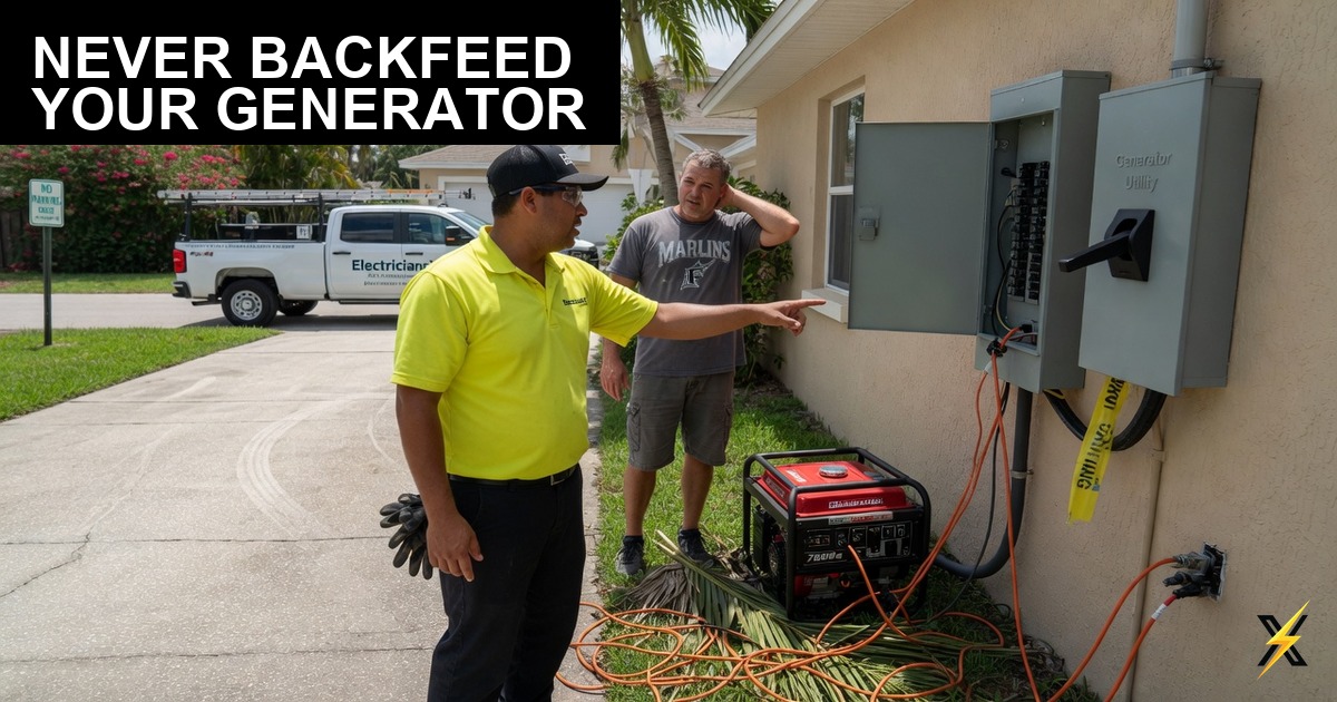 Can I Plug My Generator Into a Wall Outlet? Why Backfeeding Is Deadly