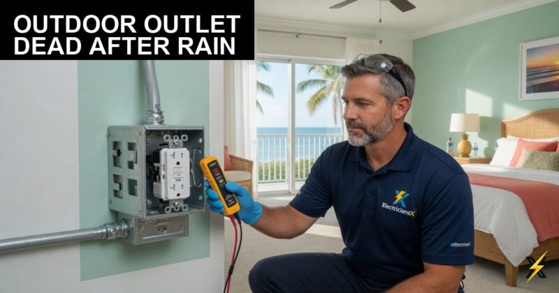 Outdoor Outlet Stopped Working After Rain — SW Florida Moisture & GFCI Issues