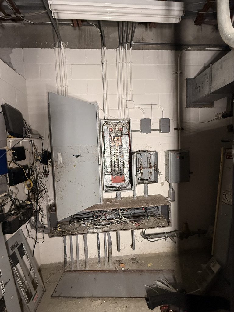 Flood-damaged service equipment, second angle